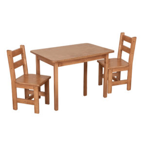 Rectangular Table with Two Chairs